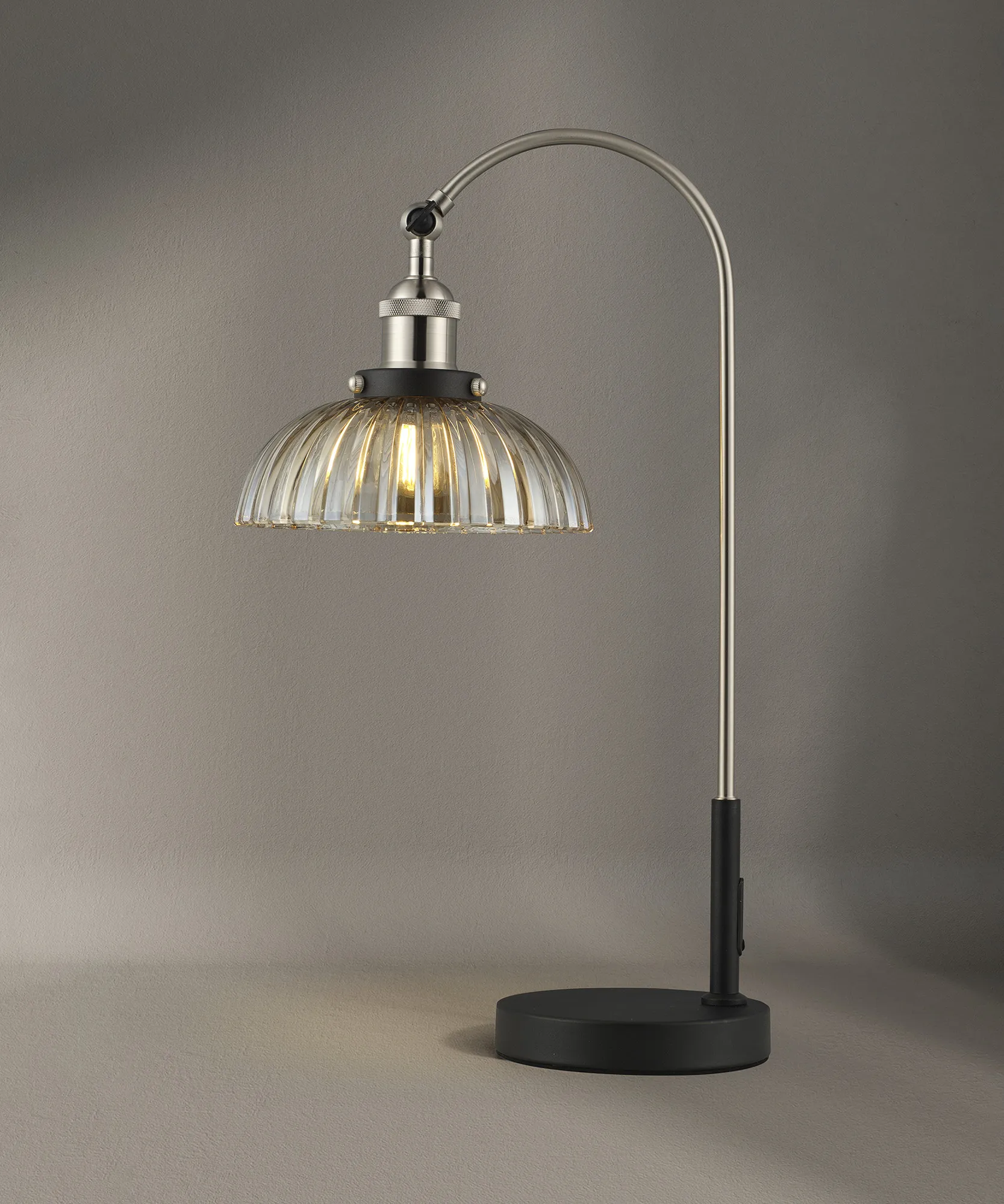 Walter-Satin Nickel Table Lamps Deco Armed Table Lamps